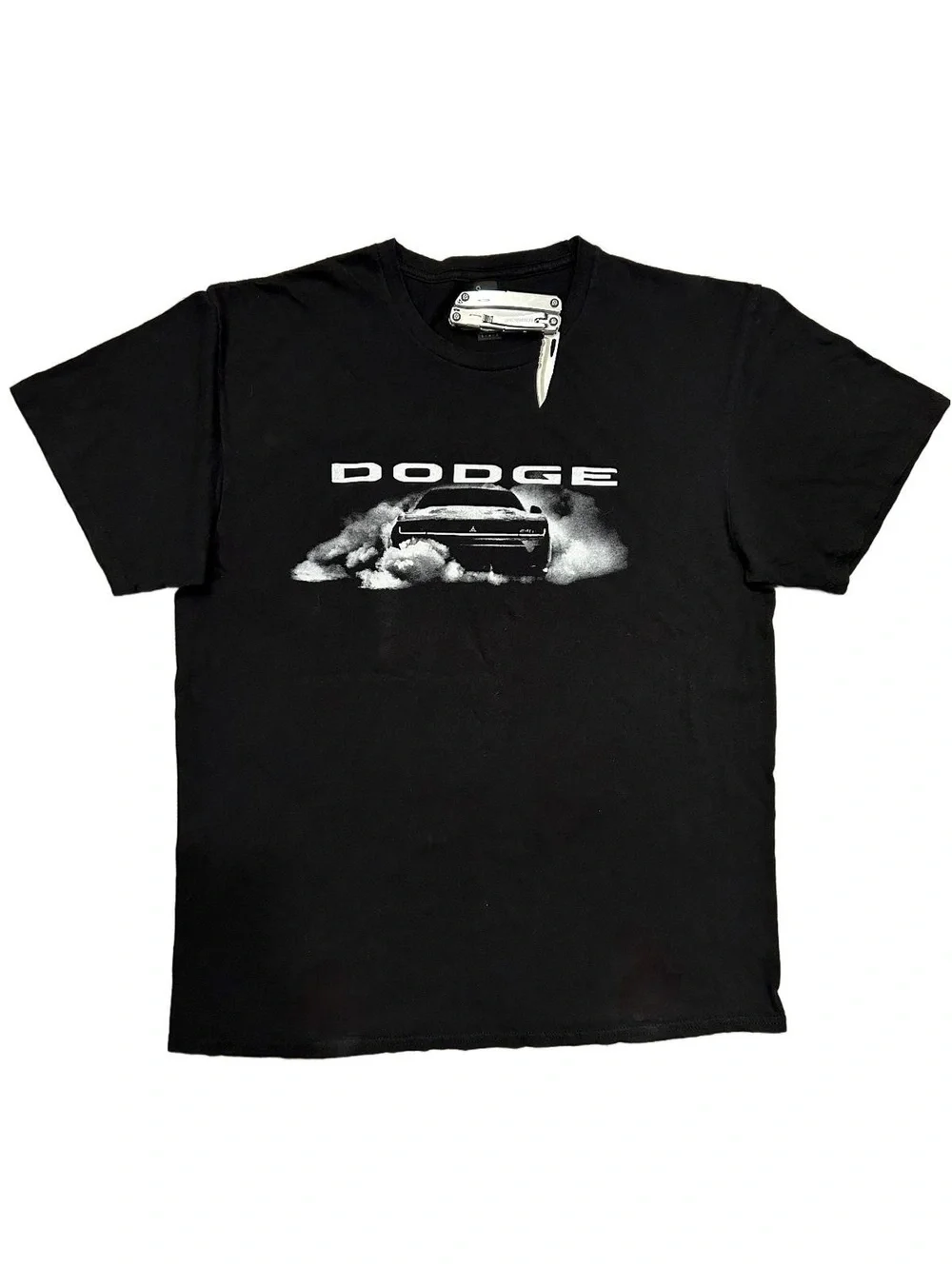 Dodge Challenger Graphic T-Shirt Black Muscle Car Burnout Tee Vintage Style